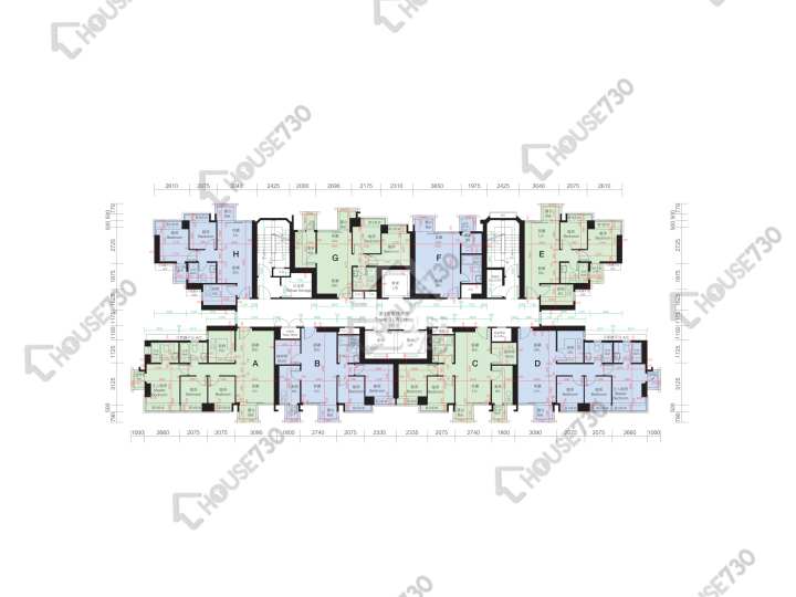 逸峯 平面图 逸峯 3座 12,15-18,19楼 楼层平面图 - House730