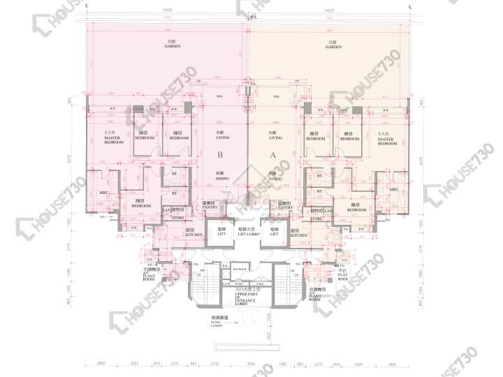 逸珑湾 平面图 逸珑湾 I 大厦2座 1楼 楼层平面图 - House730