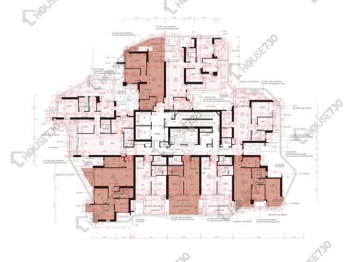 星凱.堤岸 平面圖 星凱.堤岸 5座 5樓 樓層平面圖 - House730