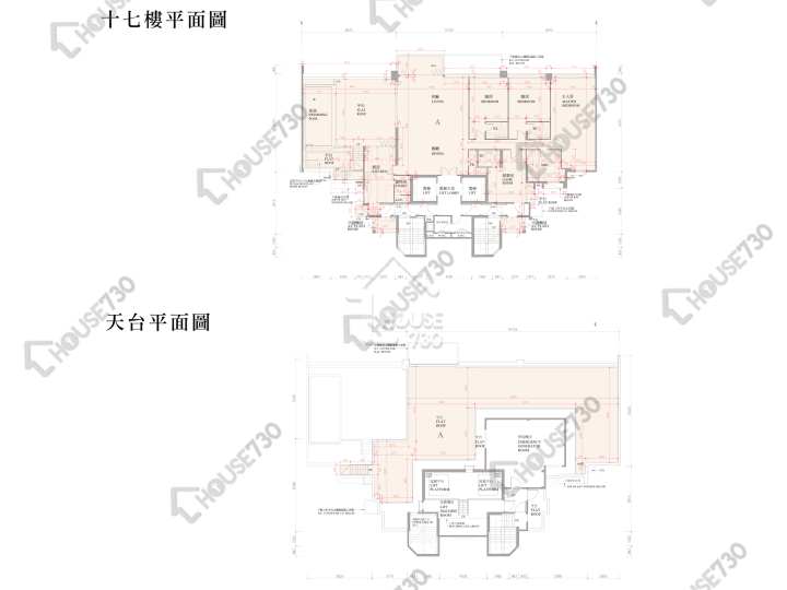 逸珑湾 平面图 逸珑湾 I 大厦2座 17楼 楼层平面图 - House730