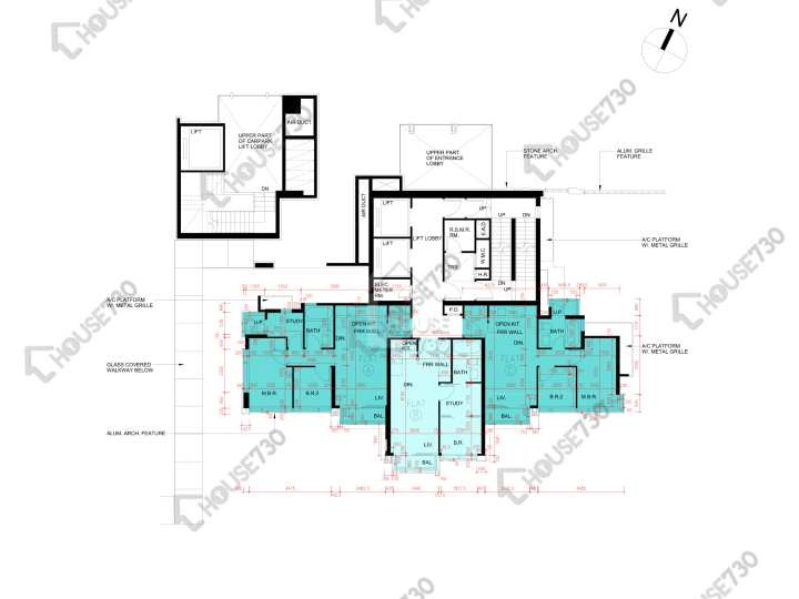 雲海 平面圖 雲海 1期 Maple Court 1座 1樓 樓層平面圖 - House730