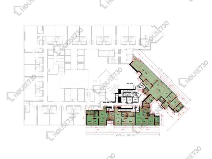 天璽 平面圖 天璽 20座 - 2區 (海鑽) 37樓 樓層平面圖 - House730