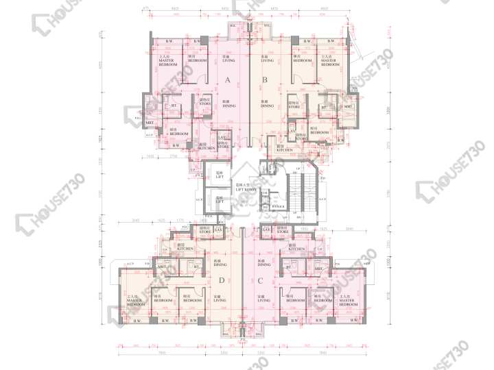 逸珑湾 平面图 逸珑湾 I 大厦20座 3,5-8,9楼 楼层平面图 - House730