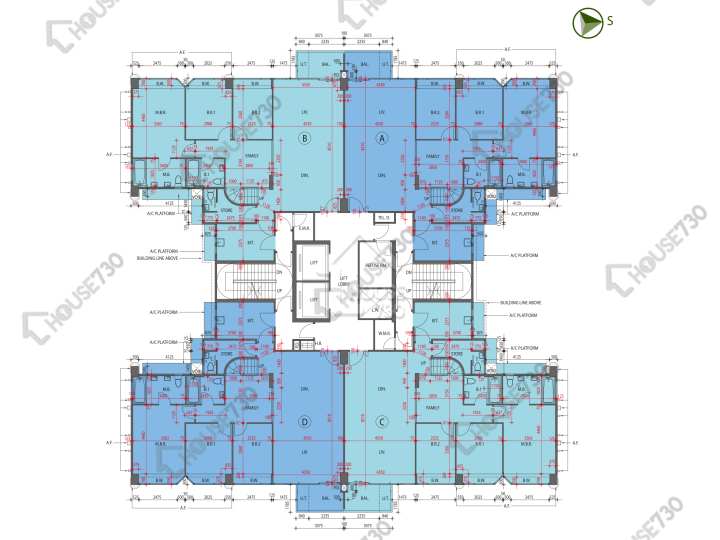 嘉御山 平面圖 嘉御山 1座 12樓 樓層平面圖 - House730