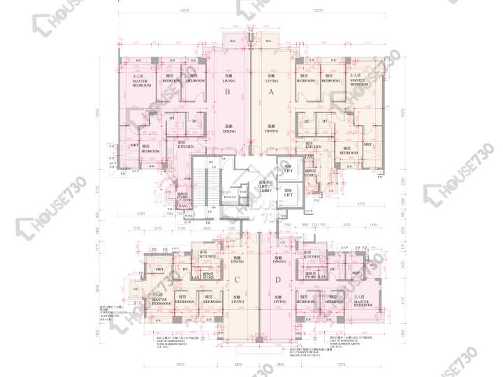 逸瓏灣 平面圖 逸瓏灣 II 大廈15座 5-12,15樓 樓層平面圖 - House730
