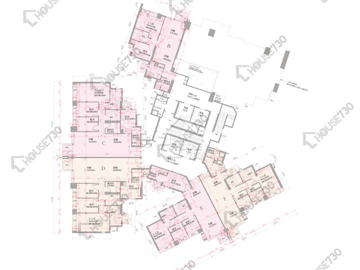 逸瓏灣 平面圖 逸瓏灣 II 大廈10座 1樓 樓層平面圖 - House730