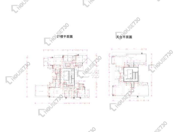 尚豪庭 平面圖 尚豪庭 3座 27樓 樓層平面圖 - House730