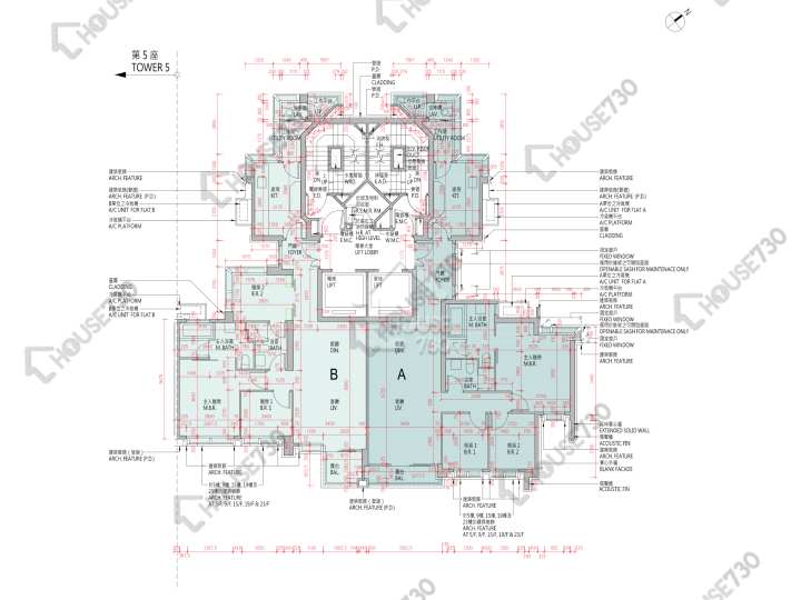 高爾夫.御苑 平面圖 高爾夫.御苑 6座 26-27樓 樓層平面圖 - House730
