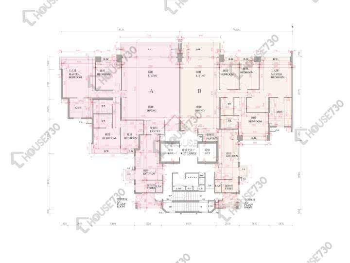 逸珑湾 平面图 逸珑湾 I 大厦3座 10-12,15楼 楼层平面图 - House730