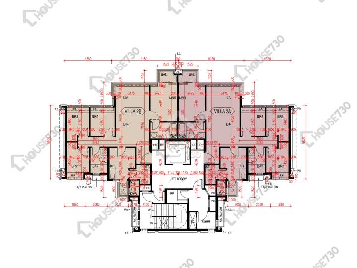 爾巒 平面圖 爾巒 菲利提諾大道 3座 2樓 樓層平面圖 - House730