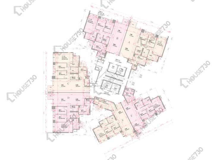 逸瓏灣 平面圖 逸瓏灣 II 大廈10座 2樓 樓層平面圖 - House730