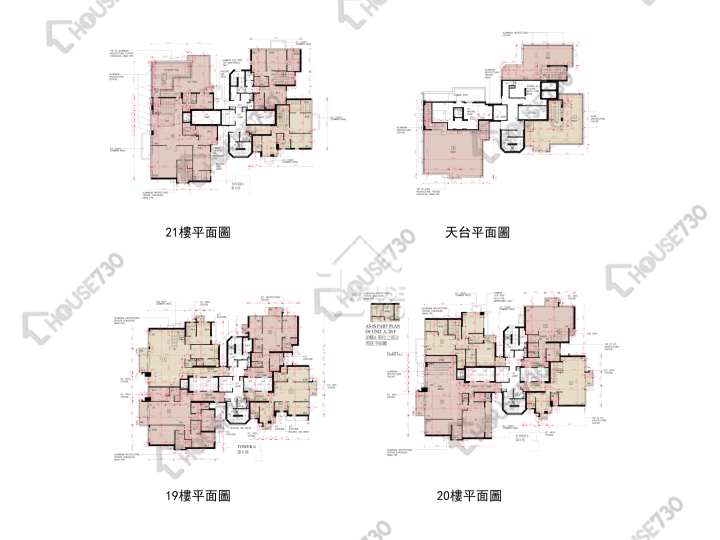 傲玟 平面圖 傲玟 5座 19-20樓 樓層平面圖 - House730