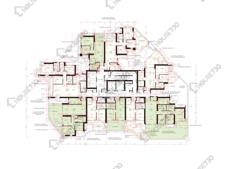 星凱.堤岸 平面圖 星凱.堤岸 3座 5樓 樓層平面圖 - House730