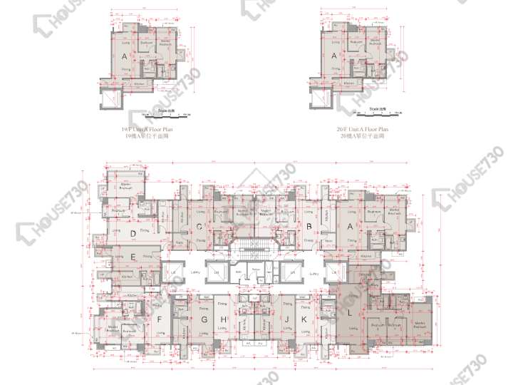 溱柏 平面圖 溱柏 10座 3,5-12,15-19,20樓 樓層平面圖 - House730