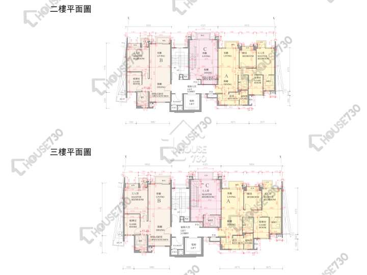 逸珑湾 平面图 逸珑湾 I 低座15座 2-3楼 楼层平面图 - House730