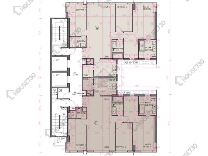 明寓 平面圖 明寓 2-3,5-6,8樓 樓層平面圖 - House730