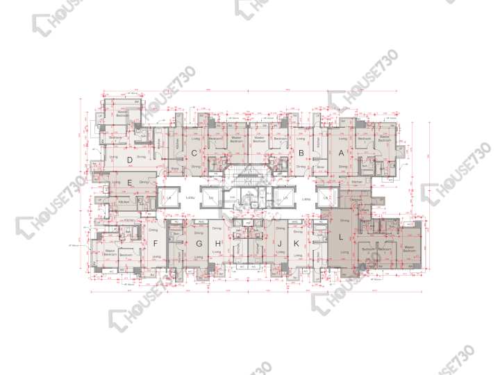 溱柏 平面圖 溱柏 10座 2樓 樓層平面圖 - House730