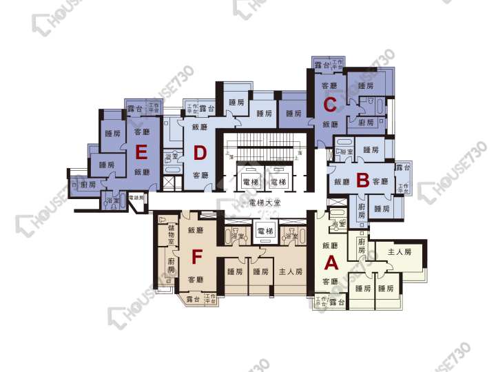 星匯居 平面圖 星匯居 2座 8-12,15,16樓 樓層平面圖 - House730