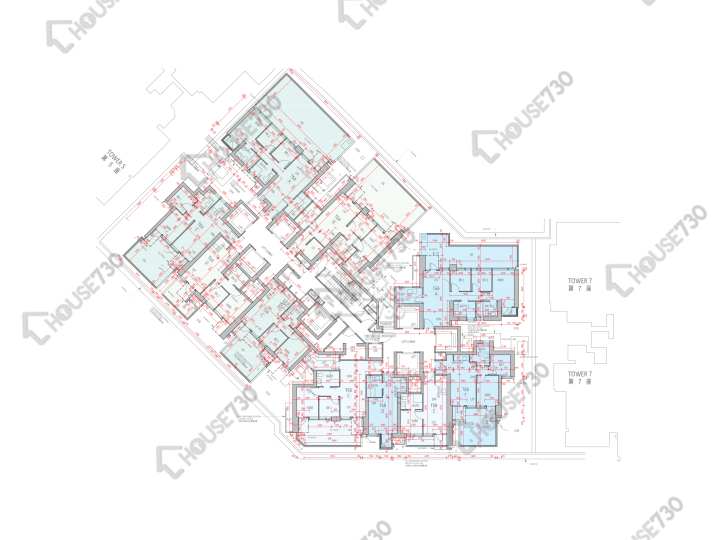 柏傲莊 平面圖 柏傲莊 2期 6座 (6A) 7樓 樓層平面圖 - House730