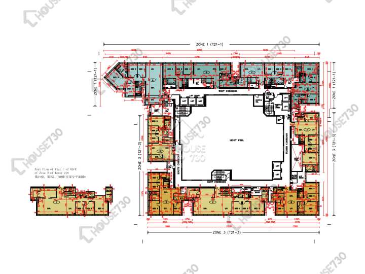 天璽 平面圖 天璽 21座 - 1區 (日鑽) 80樓 樓層平面圖 - House730