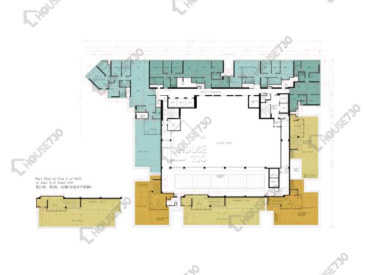 天璽 平面圖 天璽 21座 - 1區 (日鑽) 82樓 樓層平面圖 - House730