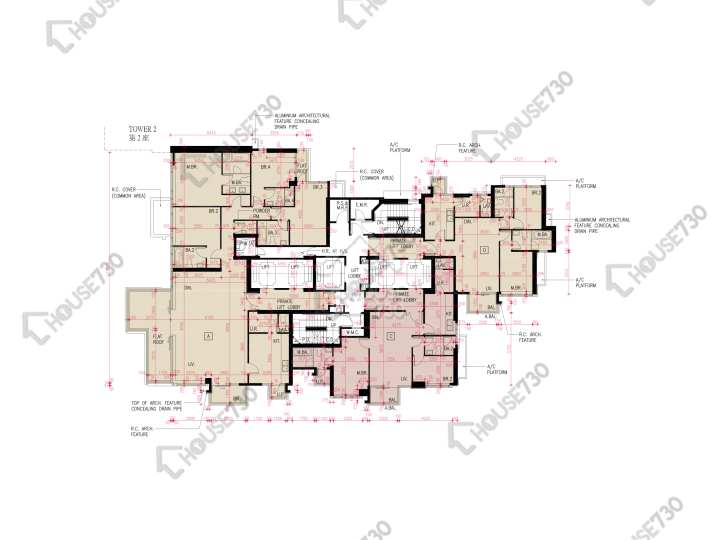 傲玟 平面圖 傲玟 3座 26樓 樓層平面圖 - House730