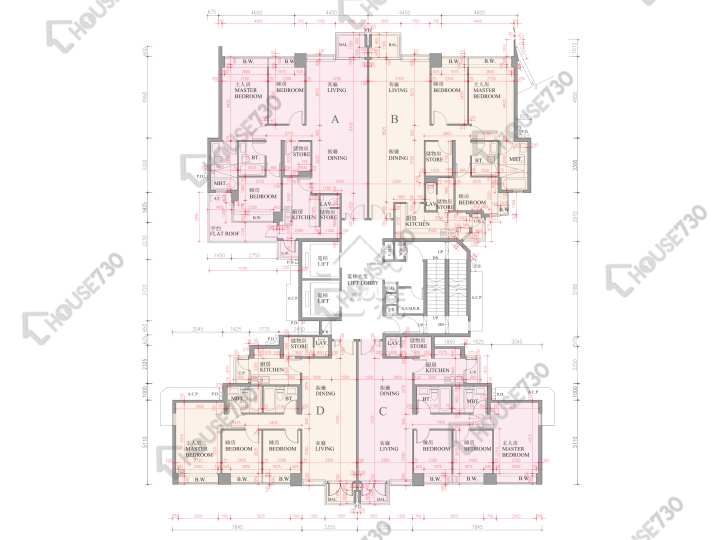 逸珑湾 平面图 逸珑湾 I 大厦20座 2楼 楼层平面图 - House730