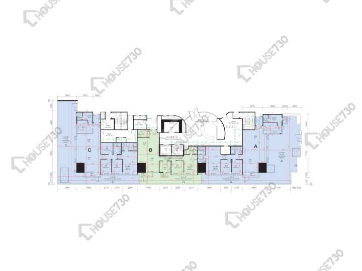 逸峯 平面图 逸峯 5座 3楼 楼层平面图 - House730