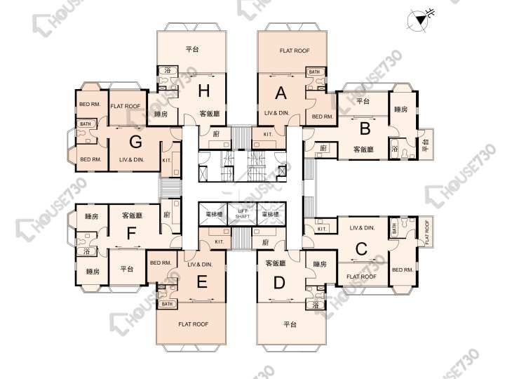 銀禧花園 平面圖 銀禧花園 4座 38樓 樓層平面圖 - House730