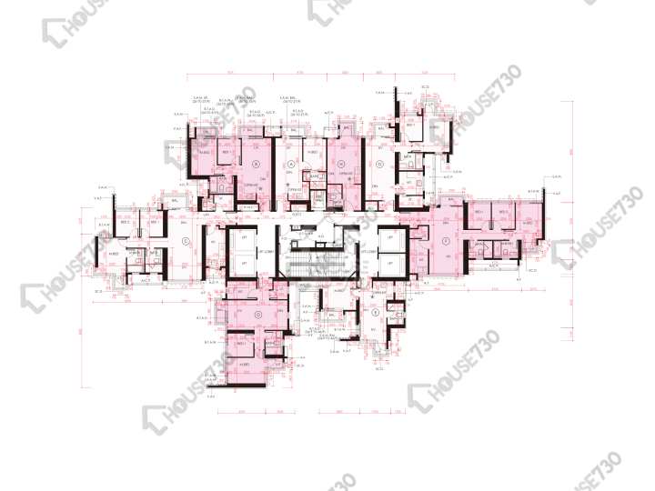 星凱.堤岸 平面圖 星凱.堤岸 2座 26-33,35-43,45-46,47樓 樓層平面圖 - House730
