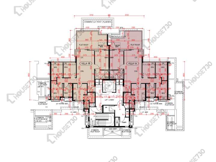 爾巒 平面圖 爾巒 珍諾華大道 3座 1樓 樓層平面圖 - House730