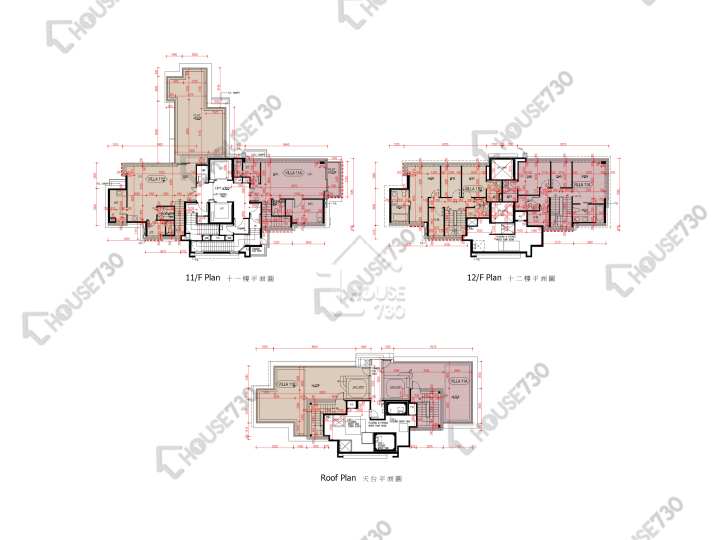 爾巒 平面圖 爾巒 菲利提諾大道 6座 11樓 樓層平面圖 - House730