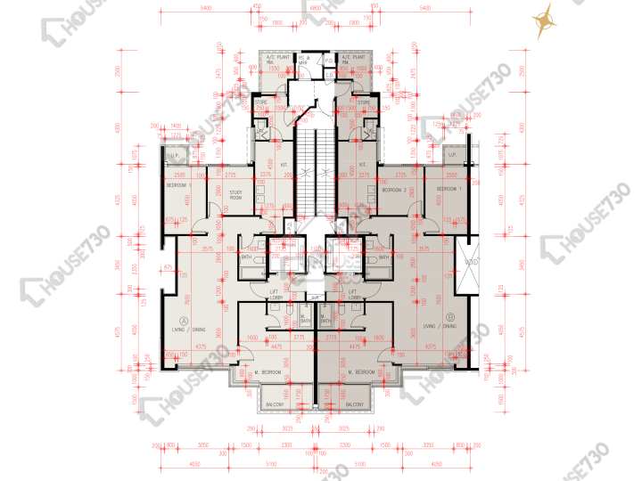 星岸 平面圖 星岸 1座 5樓 樓層平面圖 - House730
