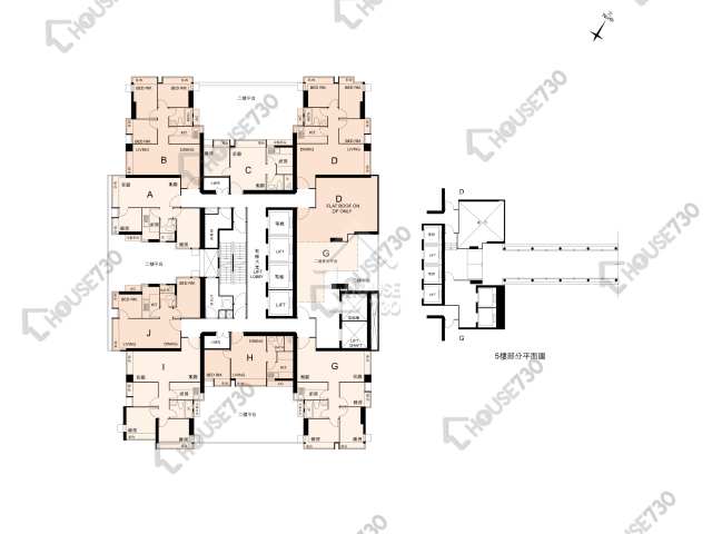 帝后華庭 平面圖 帝后華庭 1座 2-3,5-6,7樓 樓層平面圖 - House730