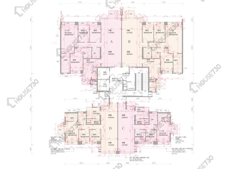 逸珑湾 平面图 逸珑湾 I 大厦17座 8-12,15楼 楼层平面图 - House730