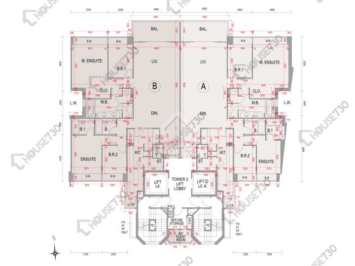 One Mayfair Floor Plans One Mayfair Tower 3 2-3,5-7,8/F Floor Plan - House730