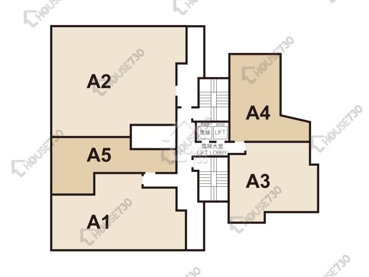 興華樓 平面圖 興華樓 A座 1-6樓 樓層平面圖 - House730