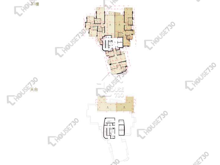 維港.星岸 平面圖 維港.星岸 5座 31樓 樓層平面圖 - House730
