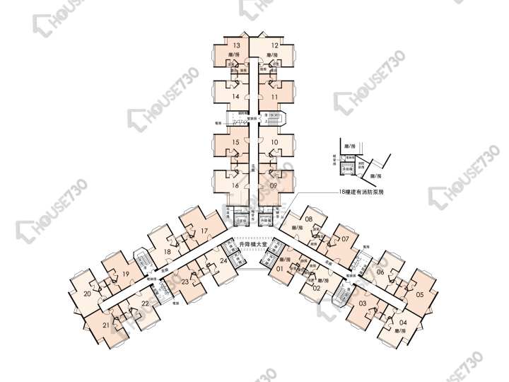 太和邨 平面圖 太和邨 居和樓 (4座) 2-35樓 樓層平面圖 - House730