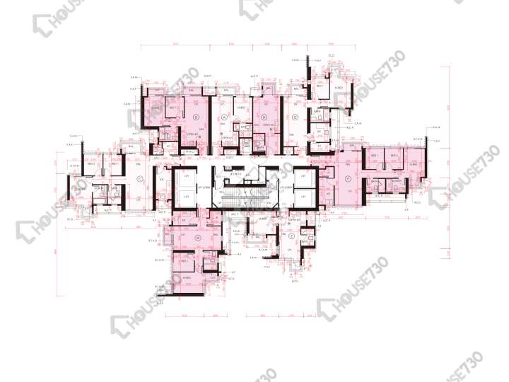星凱.堤岸 平面圖 星凱.堤岸 2座 48-49樓 樓層平面圖 - House730