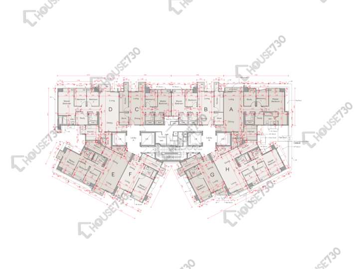 溱柏 平面圖 溱柏 6座 2樓 樓層平面圖 - House730
