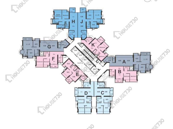 御景峰 平面圖 御景峰 3,5-13,15-18,19樓 樓層平面圖 - House730