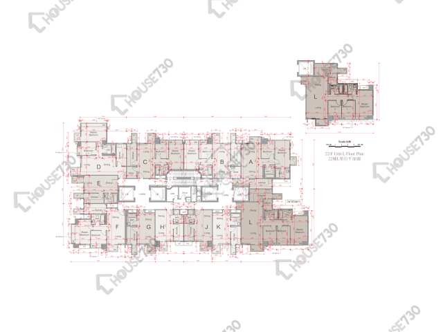 溱柏 平面圖 溱柏 10座 21-22樓 樓層平面圖 - House730