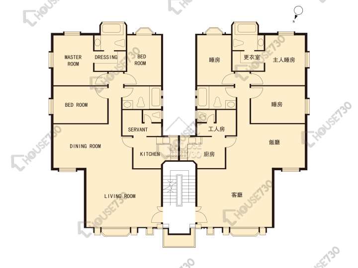 香島道45號 平面圖 香島道 45 號 A座 2-3樓 樓層平面圖 - House730