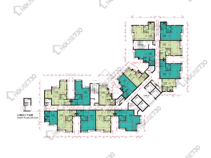 麗翠苑 平面圖 麗翠苑 4座 (麗棋閣) 20-38樓 樓層平面圖 - House730