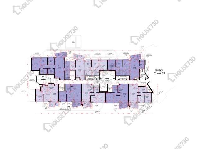 維港1號 平面圖 維港1號 1A座 1樓 樓層平面圖 - House730