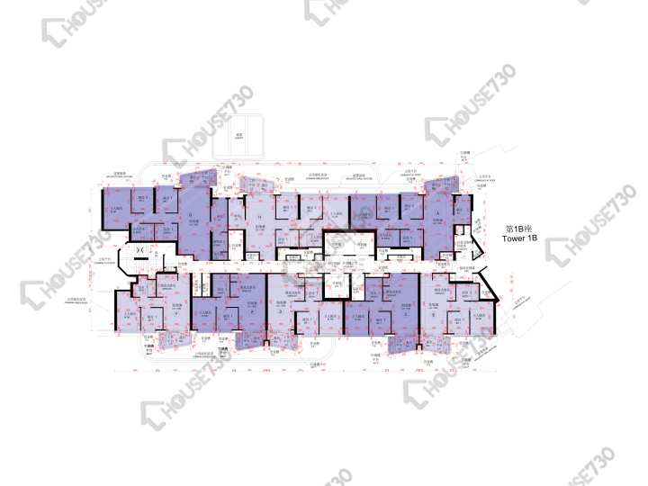 維港1號 平面圖 維港1號 1A座 1樓 樓層平面圖 - House730
