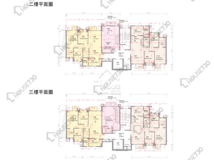 逸珑湾 平面图 逸珑湾 I 低座18座 2-3楼 楼层平面图 - House730