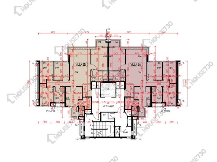 爾巒 平面圖 爾巒 茵娜大道 1座 2樓 樓層平面圖 - House730