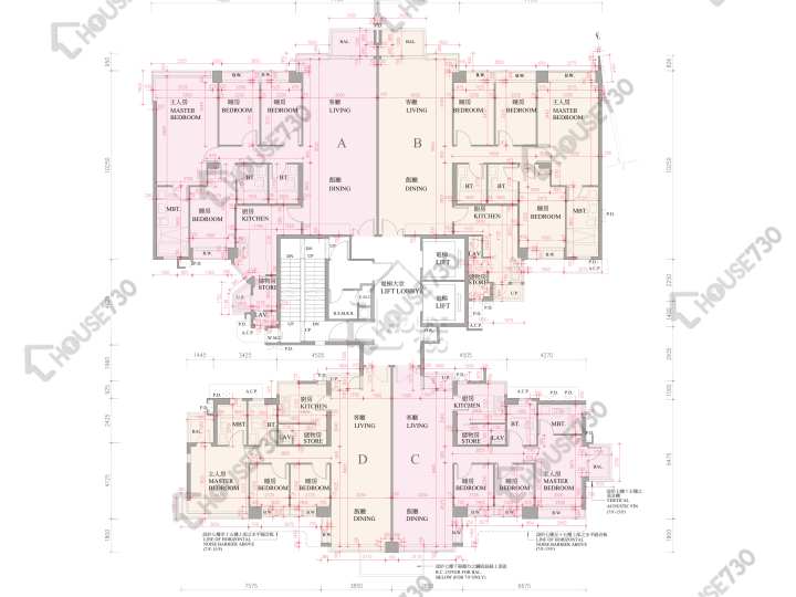 逸珑湾 平面图 逸珑湾 I 大厦16座 7-12,15楼 楼层平面图 - House730